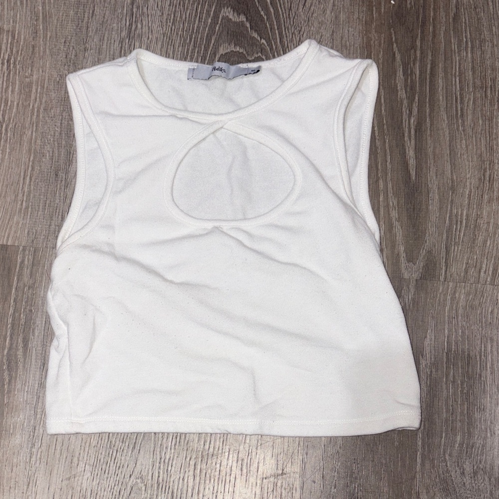 Adika White Crop Top